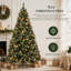 Arbre de Noël artificiel à charnière en pin pré-décoré 9 pi