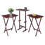 Ensemble de 3 collations Alvah, finition noyer-1346854883