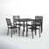 Alyah 4 - Person Metal Patio Dining Set with Square Table