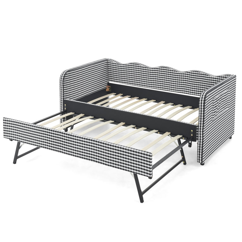 Canapé-lit convertible 3 en 1 avec couchette simple et poches de rangement sur le côté, idéal pour les espaces multiples et les espaces restreints