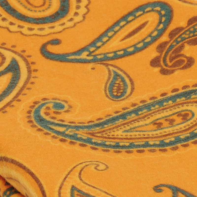 100% Cotton Flannel Paisely Pillowcase, King, Pumpkin