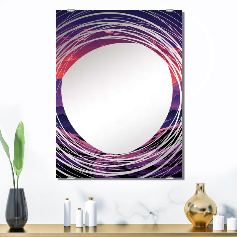 Améthyste Desert Sands Journey I - Miroir rectangulaire, 32 po x 24 po