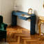 Console Table With Oval Shape Top And Two Drawers-304947804