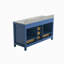 Meuble-lavabo 59 po avec lavabo à double cuve 59 po et lavabo, meuble-lavabo avec 4 portes et 6 tiroirs en bleu-1176630448