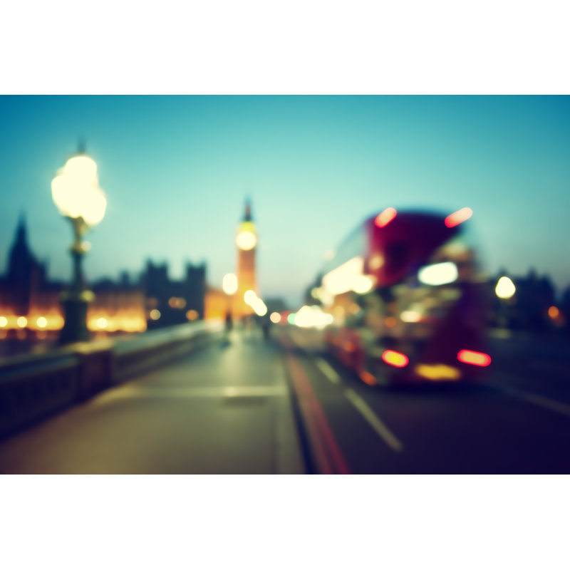 Bokeh Of Big Ben And Westminster Bridge, London by IakovKalinin - Wrapped Canvas Print, 20cm H x 30cm W