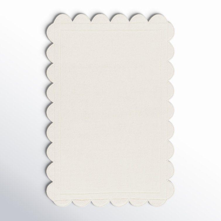 Rectangle Harwich Wool Area Rug with Non-Slip Backing