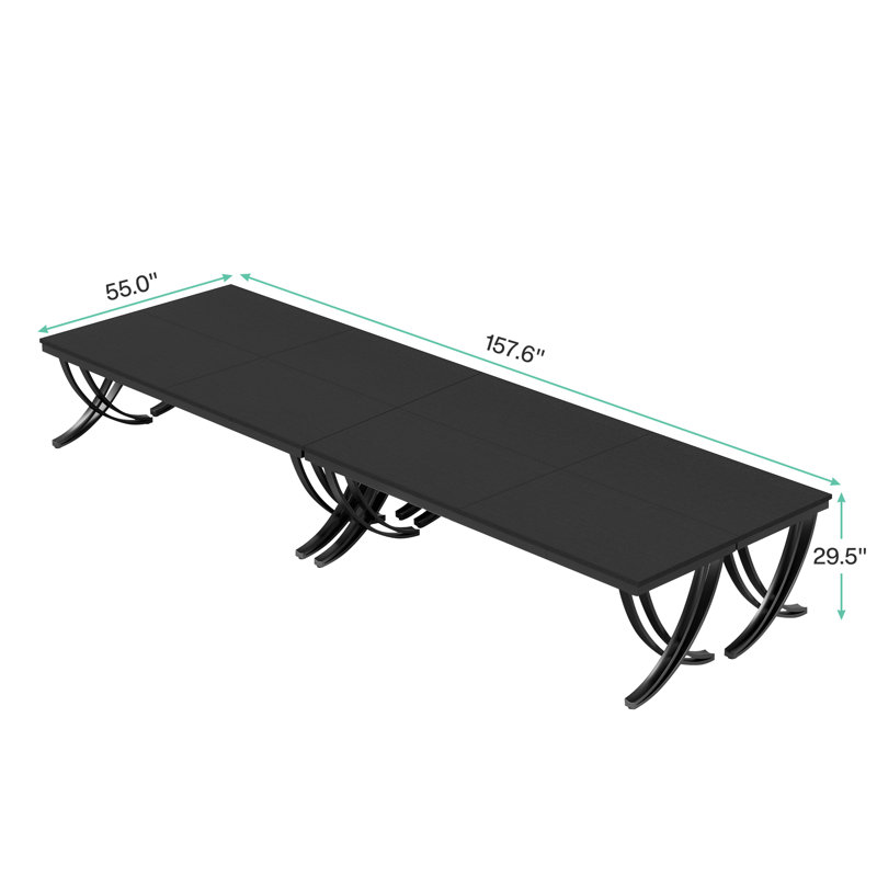 Table de réunion Hirra, Noir, noir, noir, noir