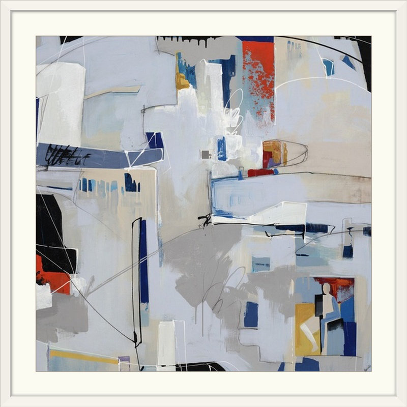 'Transitory' by Sydney Edmunds Painting Print, Cadre blanc, 20" H x 20" lx 1" p