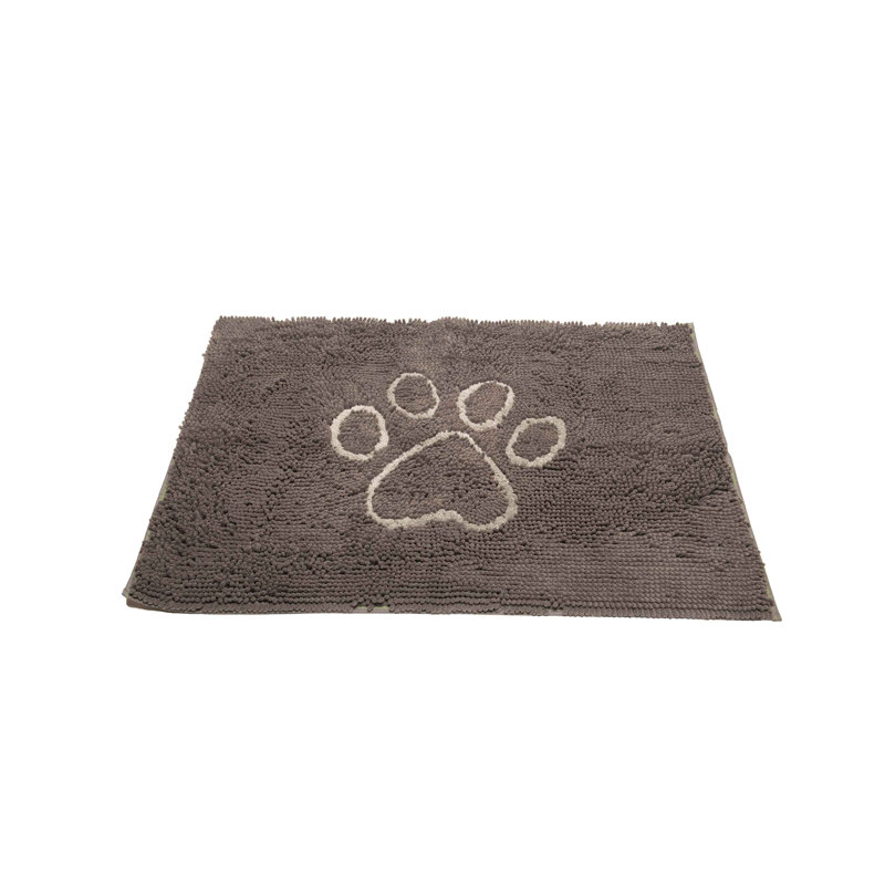 Petit tapis de porte pour chien sale gris brumeux DGS Pet Products 23 po x 16 po x 2 po, Petit (l 16 po x P 23 po x H 2 po)