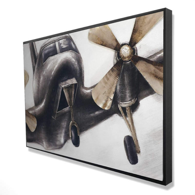 "Rétro avion en vol" sur toile