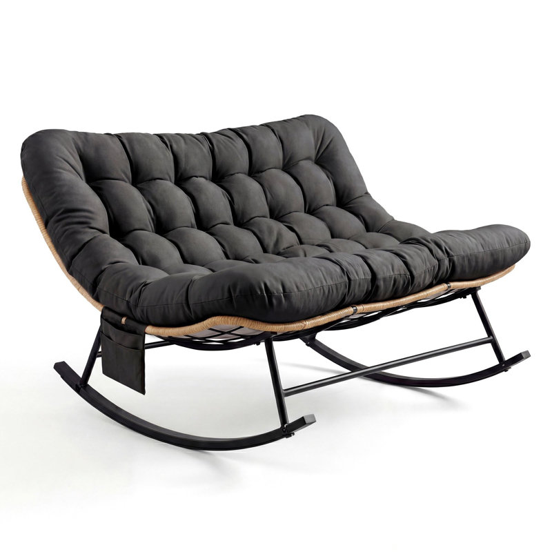 Chaise berçante Patikuin, Noir