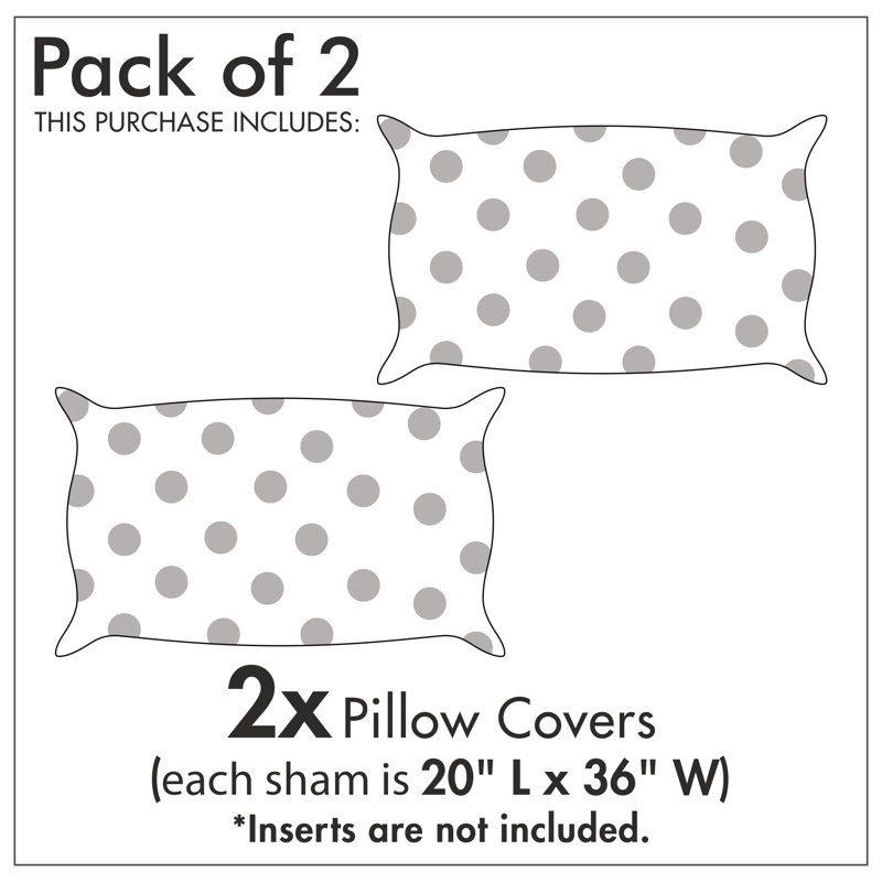 Ambesonne Geometric Pillow Sham 2 Pack Triangular Formations 36"x20" Dimgray Pale Grey