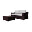 Résistant aux intempéries, 3, deux, aucun assemblage requis, tissé à la main, cadre rouillé, plateau en verre trempé, coussins confortables, terrasse 3, table basse, indispensable, utilisation à l'année