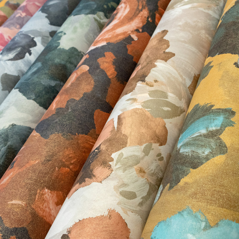 Julie Feels Home Collection Glitter/Shimmer Large Paeonia Flowers Wallpaper Roll, Mandarine Beige
