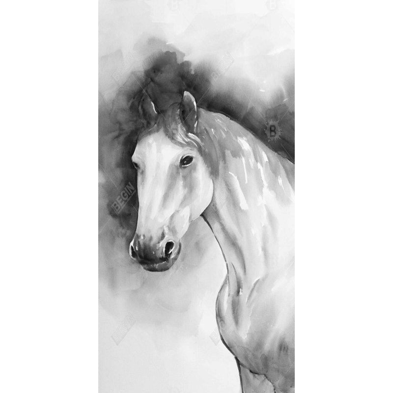 Domino horse - 15.75"x31.50" Desk mat
