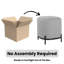 Tabouret d'appoint et repose-pieds gris Daryla-528914407