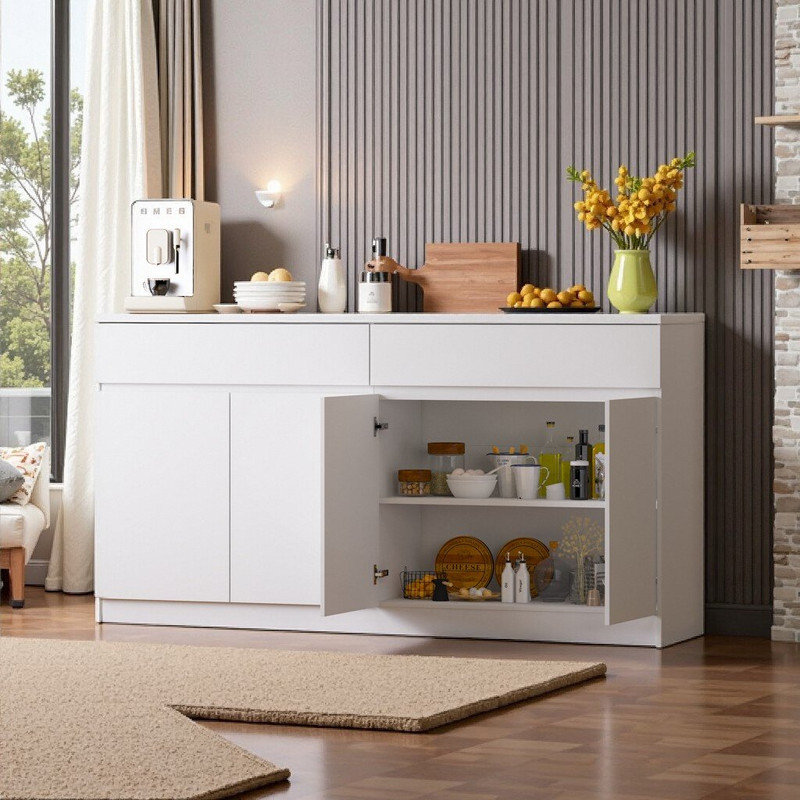 Elegant Buffet Cabinet with Storage Drawers, Multi-Function Dining Solution