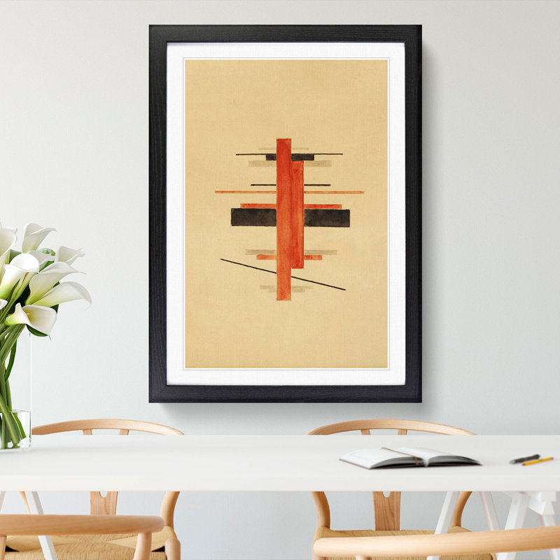 Suprematist Composition Vol.2 by Ilya Chashnik - Picture Frame Painting, 36cm H x 27cm W x 2cm D, Black Framed
