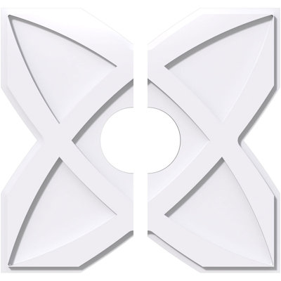 Médaillon de plafond contemporain en PVC de qualité architecturale Titus 28 po x P 7 po x P 9 3/4 po x P 1 po