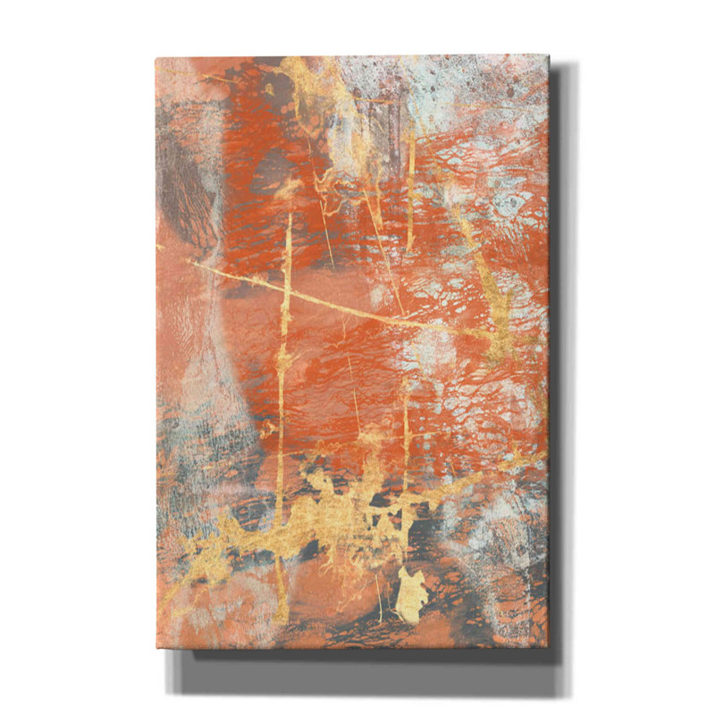 «Terre Cotta Lace I» par Jennifer Goldberger, art mural sur toile, H 26 po x l 18 po x P 0,75 po