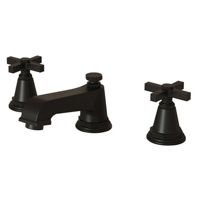 Widespread Bathroom Faucet Modern Cross Handles & Pop-Up Drain Included
