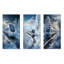 «Christmas Snow Train Journey I - Transport train», ensemble de 3 reproductions d'art sur toile-106075123-106075126