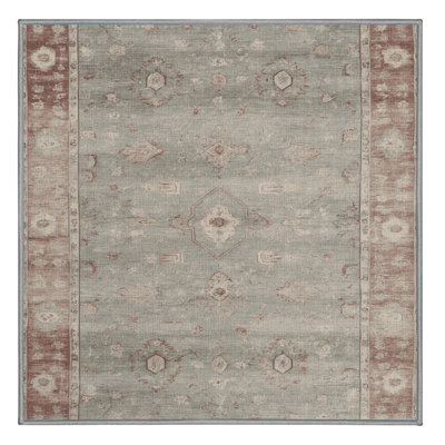 Machine Washable Overdyed Gray Area Rug