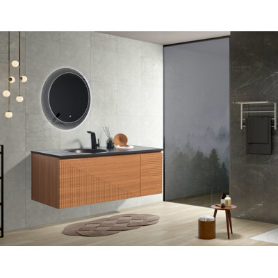47'' Single Bathroom Vanity with Solid Surface Top