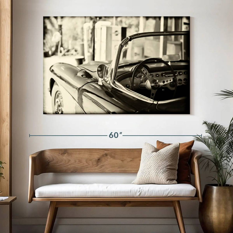 Mehar Classic Car Sepia, 34" H x 51" W