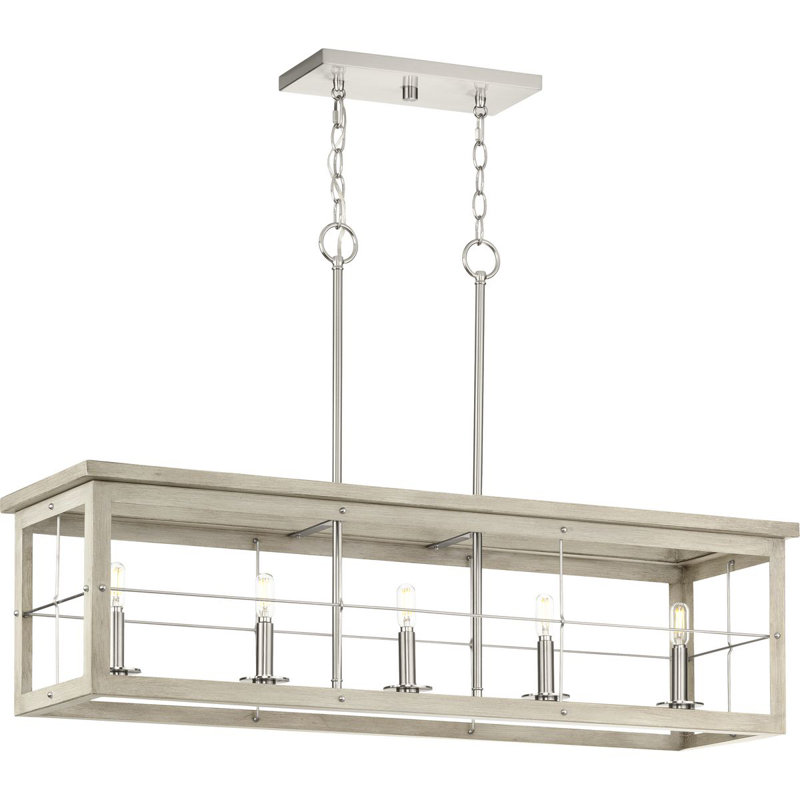 Andreoni 5 - Light Kitchen Island Pendant, Brushed Nickel