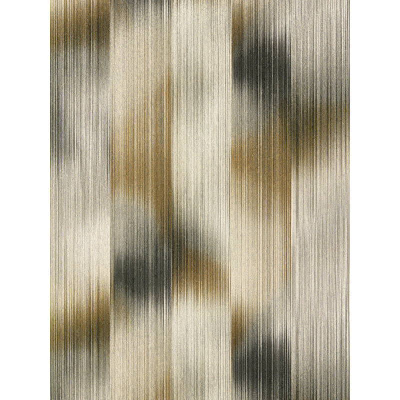 Oscillation Ikat Vinyl Wallpaper Roll, Tobacco/Slate