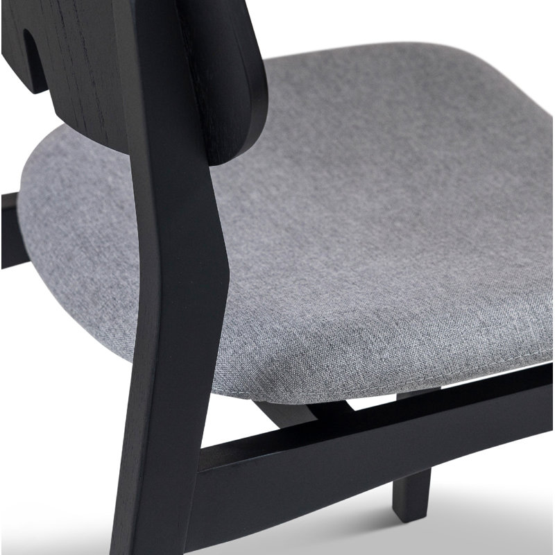 Modern Brazilian Beth Side Chair, Essence Gray/Ebano