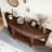 Modern Curved Console Table Sofa Table-1318437757