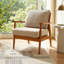 Charmant fauteuil d'appoint rembourré - Structure en bois massif, siège confortable pour le salon, la chambre à coucher et plus-458078396