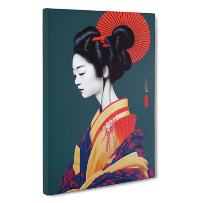 An Amazing Geisha - Wrapped Canvas