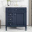 Meuble-lavabo de 30 po avec lavabo supérieur, meuble-lavabo moderne avec 2 tiroirs et tiroir escamotable, meuble-lavabo simple-115672094-115672095