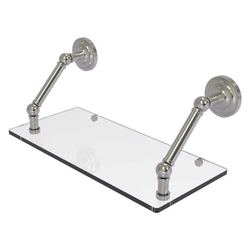 Jhene Bracket Shelf, Satin Nickel, 8" H x 18" W x 8" D
