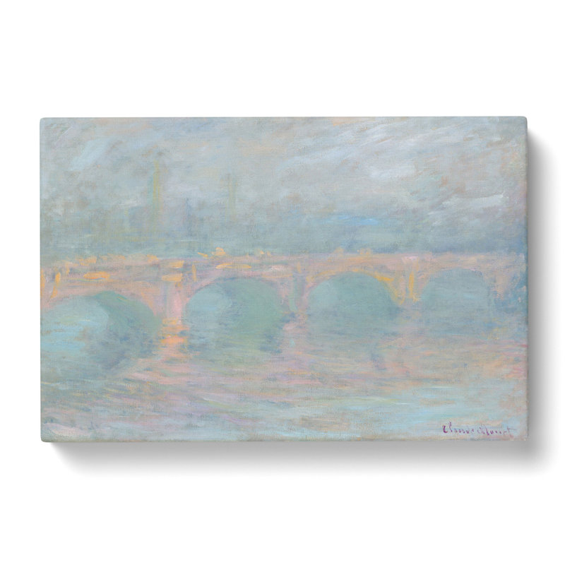 Waterloo Bridge In London Vol.2 by Claude Monet - Wrapped Canvas, 40cm H x 60cm W x 3cm D