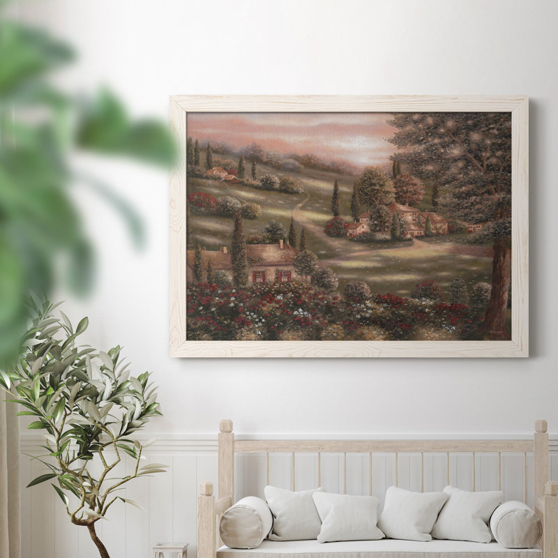 Evening / Tuscany I - Cadre photo, impression sur toile, Blanc, H 37,5 po x l 27,5 po x P 1,5 po