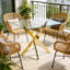 Square Dining Table,Glass Dining Table,Square 90X90x75cm,Golden Leg,Glass Table Top-1578669013