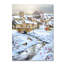 « winter village stream », reproduction sur toile tendue-21938521