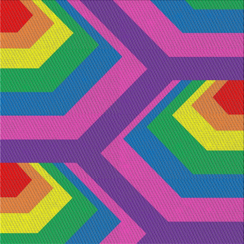 Geometric Indoor Rug, Square 8'