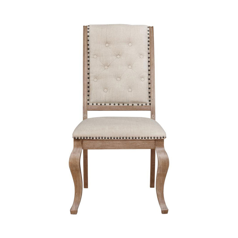 Ensemble de 2 chaises de salle à manger rembourrées avec garniture cloutée et confort moelleux, idéales pour des sièges élégants et confortables