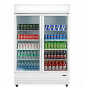 52.4" Swing Glass Door Merchandiser Refrigerator W/ 2 Doors, 50 Cu Ft, 115V
