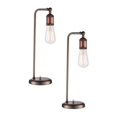 Moxee 45.3Cm Silver Arched Table Lamp Set