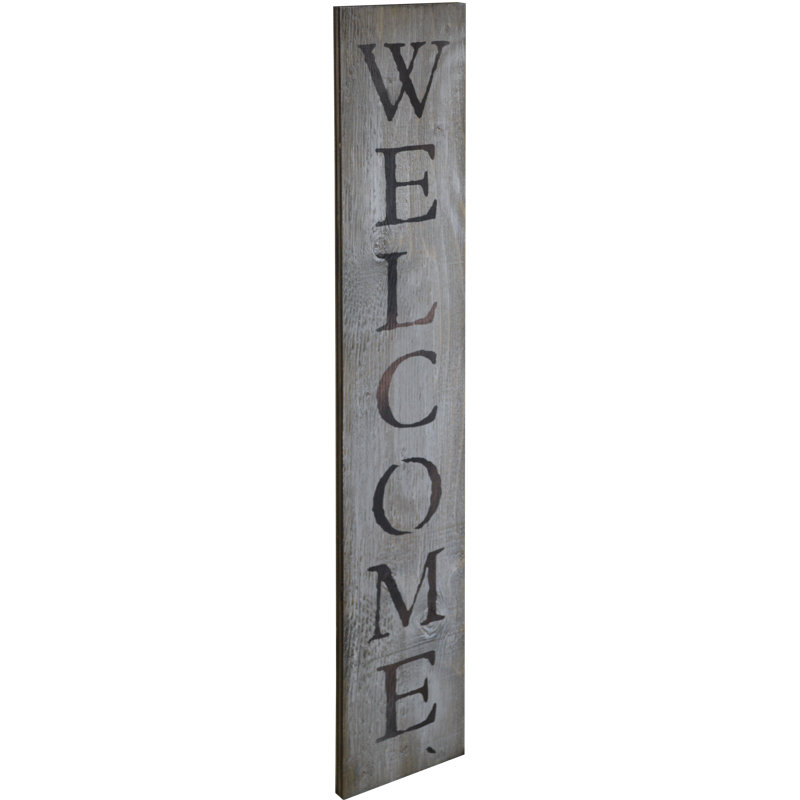 Décoration murale « Welcome » Holmestrand, Blanc antique