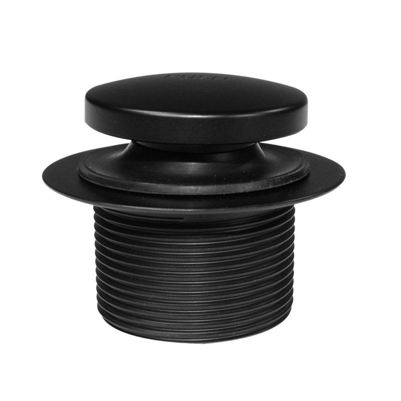 1-1/2" Coarse Thread Tip-Toe Bathtub Leg Drain with One-Hole Overflow, Matte Black