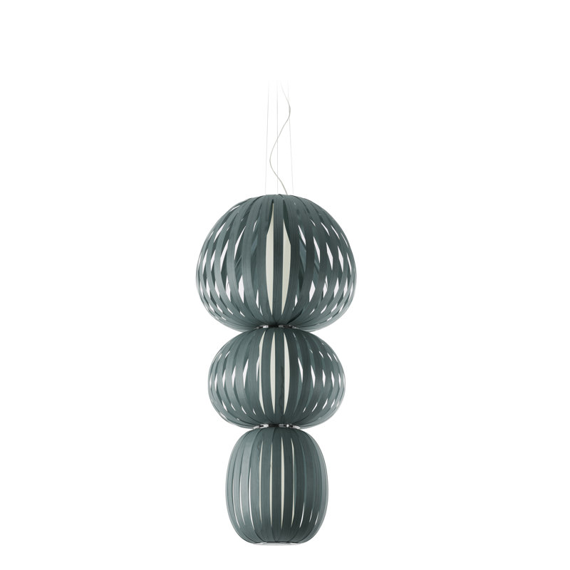 Totem 1 - Light LED Pendant, Natural Beech, 2700K LED, 61" H x 28.7" W x 28.7" D