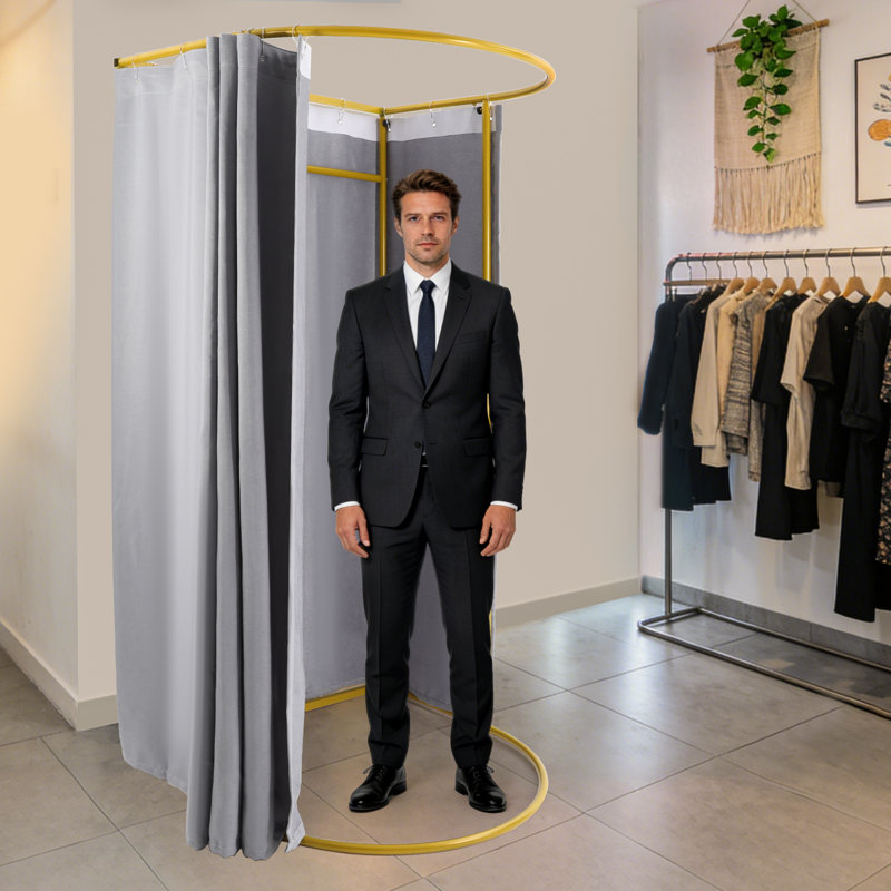 Vestiaire autoportant, vestiaire avec rideau d'intimité
