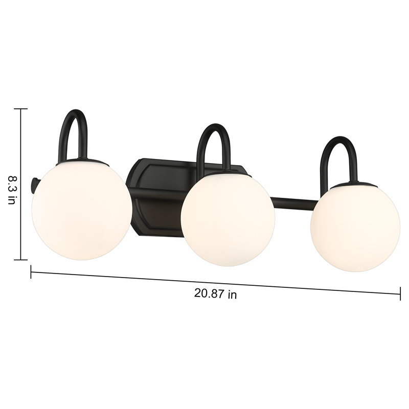 Éclairage pour salle de bain Dianela, Noir